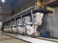 Accomplissez des racines en bois, branche à la production en bois de granule